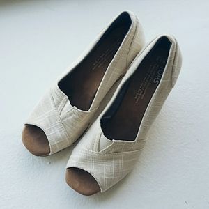Toms Classic Slip on Wedge Sandals 7.5